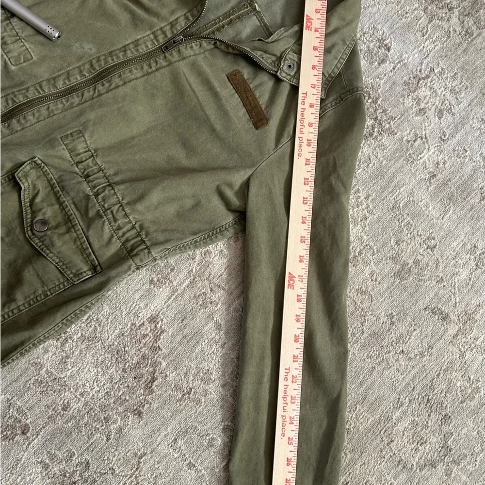 BP Army Utility Jacket Full Zip Long Sleeve Pockets  Cotton Olive Green Size M - Picture 8 of 10